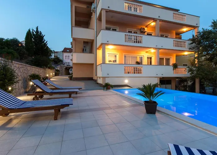 Scenic Elegant Krk With Balcony And Pool Apartment *